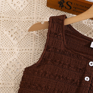 Completo Estivo 2026 per Bambina 8-12 Anni: Abbigliamento Casual Traspirante, Giacca Senza Maniche e Gonna Plissettata in Vita, Stile <span class=keywords><strong>Vacanza</strong></span> Fresco - Product Image 4