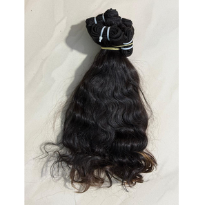 Venta al por mayor sin procesar sin químicos crudo indio templo Virgen Remy extensiones de cabello Natural a granel paquetes de suministro - Product Image 1