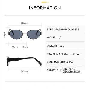 Gafas de Sol Redondas Retro 2025 con Logotipo Personalizado, Montura Pequeña, UV400, Aleación, Ovaladas, para Hombre y Mujer - Product Image 5