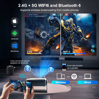 AOKANG Full HD 1080P Proyector BT6.0 Smart Android TV Mini LCD LED Alto brillo Pantalla inalámbrica Proyección Compacto Portátil