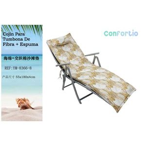 Tappetino da Spiaggia in Cotone Intrecciato TUMBONA 55X180CMX4CM-8 con Cuscini e Cuscino per il Collo Imbottiti in Spugna - Product Image 3