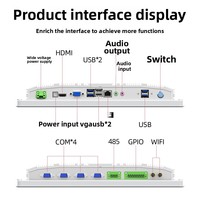 PC industriel tout-en-un à écran tactile capacitif Android 18,5 pouces entièrement fermé, 4e génération Intel Core i3, USB, 4 Go de RAM, 128 Go