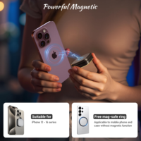 Lampe Selfie Magnétique 5 Modes avec Miroir, Rechargeable et Portable, pour Enregistrement Vidéo, Conférences et Vlogs