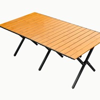 Table de camping pliante, table de pique-nique, mobilier d'extérieur, portable, légère, durable, résistante à la chaleur, pour barbecue, utilisation en cuisine