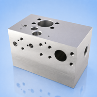 Bloc de collecteur hydraulique en acier sur mesure, usiné avec précision par CNC, pour systèmes de contrôle hydraulique