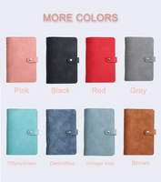 Carnet de notes A6 en cuir PU mignon, classeur rechargeable, couleur Blush