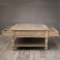 Table basse en bois vintage, rectangulaire, ensemble de table à thé, pour salon, livraison gratuite en chine