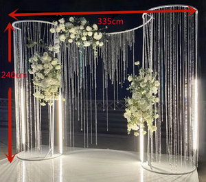 Arco de Cristal para Decoración de Bodas, Estilo Vintage Moderno, Venta al Por Mayor de Fábrica, Tamaño Personalizado - Product Image 2