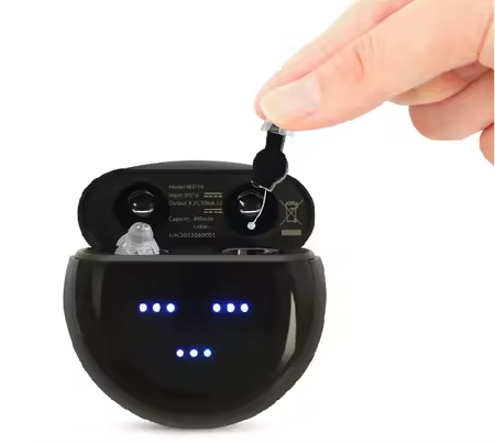 Manufacturer New Hearing Aids for Elderly Super Invisible Mini Rechargeable IIC Bluetooth Audio Streaming Hearing Device
