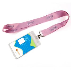 Personalised Custom Metal Hook Printed Color Name logo <b>Lanyards</b> with Id Card Badge Holder - Product Image 3