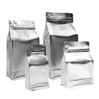 Vente en gros usine – Sacs à fond carré 250g, 500g, 1kg avec fermeture éclair, en PE, résistants à l'humidité, pour café en grains, aliments pour animaux et gelées