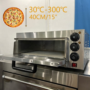 Horno de <span class=keywords><strong>Pizza</strong></span> de Acero Inoxidable de Una Sola Placa para Mostrador, con Termostato Ajustable, para Uso Comercial en Panaderías y Restaurantes - Product Image 1