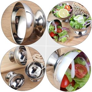 Tazones de Metal Económicos con Base para Helados y Postres, Copas de Acero Inoxidable para Ensaladas y Pudines, Platos para Aperitivos, Porta Papas Fritas para Bares y Cafeterías - Product Image 4