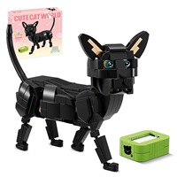 DIY Mini 3D Cat Micro Building Blocks Animal Set Building Set Mainan Edukatif Natal untuk Hadiah Ulang Tahun Anak-anak