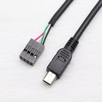 Cable Dupont personalizado de 8 pines a Mini USB Cable Mini USB de 5 pines macho a 8 pines placa base USB encabezado PCB Cable adaptador