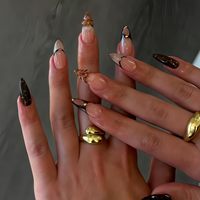 Uñas Postizas Acrílicas de Estilo Francés, Profesionales, al por Mayor, 10 Piezas, Reutilizables, Impermeables, Forma Almendrada, Stiletto, Cuadradas