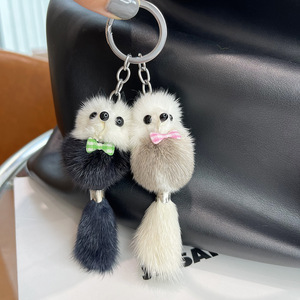 Mini Ciondolo a Forma di Volpe 3D in Morbida Pelliccia di Visone, Portachiavi in Peluche per Auto - Product Image 6
