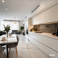 Modern Island Kitchen Designs Fournisseur complet d'armoires de cuisine en stratifié brillant