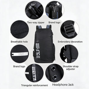 กระเป๋าเป้บาสเก็ตบอลสุดฮิต คุณภาพสูง ดีไซน์ทันสมัย กันน้ำ ความจุเยอะ เหมาะสำหรับนักเรียน ออกกำลังกาย พร้อมแผ่นรองหลังแบบ Air Cushion - Product Image 2