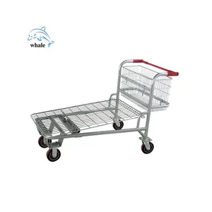 Manufacturer wholesale grocery steel mall Shopping hand push supermarket carts shopping trolley