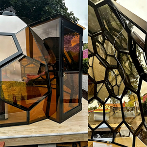 Nouvelle arrivée, tente en forme de dôme hexagonal en verre personnalisée multicolores, structure en aluminium renforcée, pour ferme écologique rurale - Product Image 6