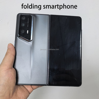 Téléphone pliable Android 5G avec écran AMOLED, débloqué, double SIM, version mondiale, compatible avec toutes les bandes, smartphone pliable