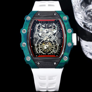 Reloj Mecánico Automático de Lujo para Hombre, Diseño de Barril, Ligero, con Cristal de Zafiro y Fibra de Carbono Degradada, Personalizado, 2026 - Product Image 1