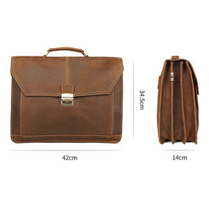 <span class=keywords><strong>Valigetta</strong></span> <span class=keywords><strong>con</strong></span> lucchetto per <span class=keywords><strong>valigetta</strong></span> in vera pelle j. M.D <span class=keywords><strong>con</strong></span> lucchetto a combinazione borsa da ufficio da <span class=keywords><strong>uomo</strong></span> marrone <span class=keywords><strong>valigetta</strong></span> in pelle di cavallo pazzo - Product Image 2