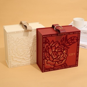 Boîte cadeau rigide réutilisable et recyclable Star River Rose, souvenir de mariage, emballage d'événement vide, laminage <span class=keywords><strong>mat</strong></span> recyclé - Product Image 1