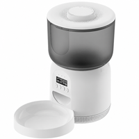 Distributeur automatique de nourriture pour animaux de compagnie 3L avec écran LCD, commande par bouton, alimentation quantitative programmée, distributeur de nourriture pour chat et chien, bol en ABS
