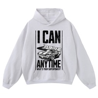Sweat à capuche vintage de style urbain hivernal, motif course, 3XL, effet vieilli, style américain rétro, coupe ample, direct usine