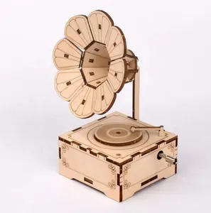 Robotime — Puzzle 3D en bois à monter soi-même, boite à musique, maquette de jouet, assemblage autonome, Kits artisanaux en bois, décoration de la maison pour enfants