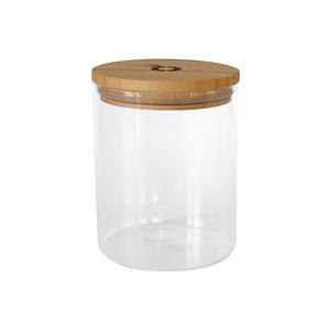 Tarro de Almacenamiento Pandoo con Tapa de Bambú, Paquete de 12 Unidades, Recipiente de Vidrio Transparente para Uso en la Cocina - Product Image 1