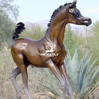 Statue de cheval arabe en bronze toute neuve pour la décoration de jardin extérieur