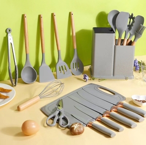 Ensemble d'Ustensiles <span class=keywords><strong>de</strong></span> <span class=keywords><strong>Cuisine</strong></span> 19 Pièces Antiadhésifs pour Cuisiniers Professionnels, Spatules et Fouets Inclus - Product Image 2