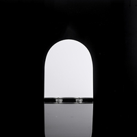 Siège de toilette en plastique à fermeture douce, double poussoir, charnière en acier inoxydable détachable, garantie 5 ans, design moderne pour salle de bain (vente en gros)