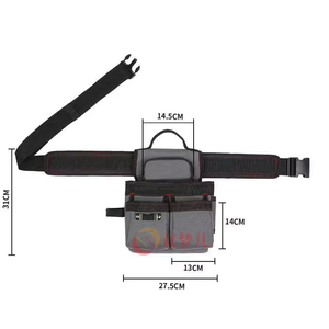 Sacs à outils en cuir personnalisables de haute qualité pour électriciens, avec plusieurs poches, robustes, pour le rangement des outils d'artisanat, vente en gros - Product Image 4