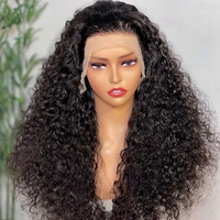 Perruques en cheveux humains Lace Front 13x4 pas chères, cheveux vierges, dentelle transparente, grade 10A-15A, densité 150%-180%, sans perte de cheveux, noires