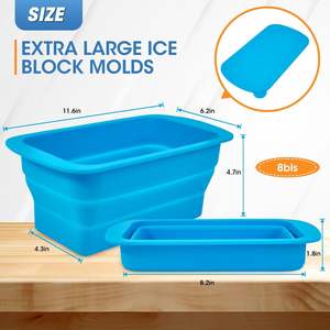 <span class=keywords><strong>Cubo</strong></span> <span class=keywords><strong>de</strong></span> hielo grande <span class=keywords><strong>plegable</strong></span> <span class=keywords><strong>de</strong></span> <span class=keywords><strong>silicona</strong></span> con tapa, 8 libras, reutilizable, <span class=keywords><strong>cubo</strong></span> <span class=keywords><strong>de</strong></span> hielo gigante, fabricante <span class=keywords><strong>de</strong></span> ladrillos, moldes para inmersión en frío y enfriador - Product Image 4