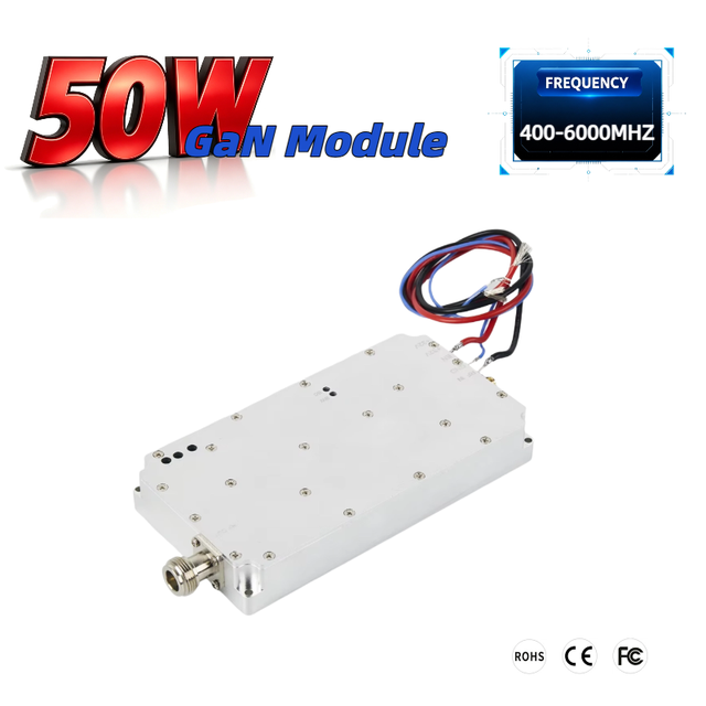 Custom 50W GaN Wideband RF Power Amplifier Module (400-6000MHz) for Anti-Drone FPV & C-UAS Airport Perimeter Security