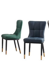 Ensemble de table et chaises de salle à manger moderne et durable en 4 pièces, design chinois, tabourets en métal rembourrés de velours noir pour la maison, la cuisine, les bars, les hôtels