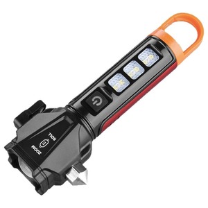 ไฟฉาย LED ค้อนทุบกระจกฉุกเฉิน ไฟ COB แบบชาร์จได้ พกพาสะดวก ใช้สำหรับงานกลางแจ้ง พร้อมฟังก์ชั่นซูมและคุณสมบัติด้านความปลอดภัย - Product Image 1