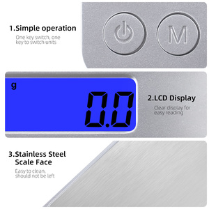 Changxie Nhà Máy Độ Chính Xác Cao 500G 0.01G Nhà Bếp Điện Tử Thực Phẩm Cân Bằng Đo Kỹ Thuật Số Điện Tử Nhà Bếp Thực Phẩm Trọng Lượng Quy Mô - Product Image 5