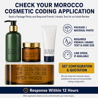 Imprimante CIJ à police arabe française pour le codage de lots MFG EXP sur les bouteilles cosmétiques au Maroc