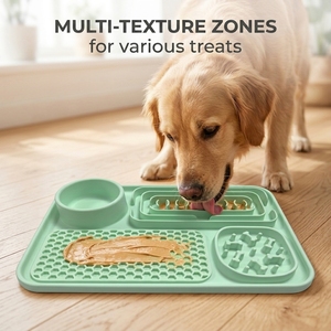 Plato de Silicona 4 en 1 para Mascotas, Comedero Lento Extra Grande, Resistente a Mordidas y al Desgaste, Tapete de Alimentación para Mascotas - Product Image 2