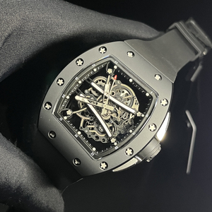 <span class=keywords><strong>Montre</strong></span> mécanique squelette manuelle de luxe, boîtier en céramique noire, étanche 50M, bracelet en caoutchouc, <span class=keywords><strong>montre</strong></span> sport <span class=keywords><strong>pour</strong></span> homme - Product Image 4