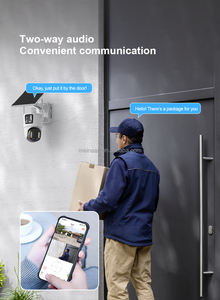 V380 Pro tres lentes inalámbrico 4G 10X Zoom Panel Solar alimentado vigilancia seguridad CCTV Cámara al aire libre 4G tarjeta Sim Cámara Solar - Product Image 3