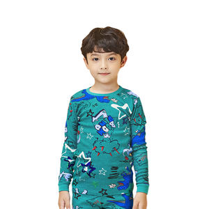 Pijamas Coloridos y Lindos con Estampado de Animales, Ropa de Dormir con Cuello Redondo para Niños - Product Image 4