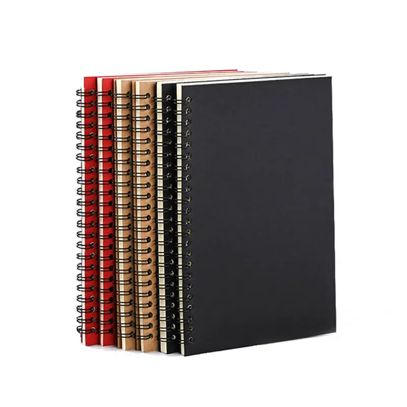 Buku Latihan Pekerjaan Rumah Notebook A5 Notebook Kumparan B5 Khusus, Catatan Cetak Kustom Catatan Spiral Kulit Sapi 32K Bisnis