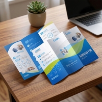 Papiers et cartons A4, conception personnalisée, impression CMJN, dépliants de luxe pour la remise des diplômes, les entreprises, les services médicaux, catalogues, brochures pliées en trois